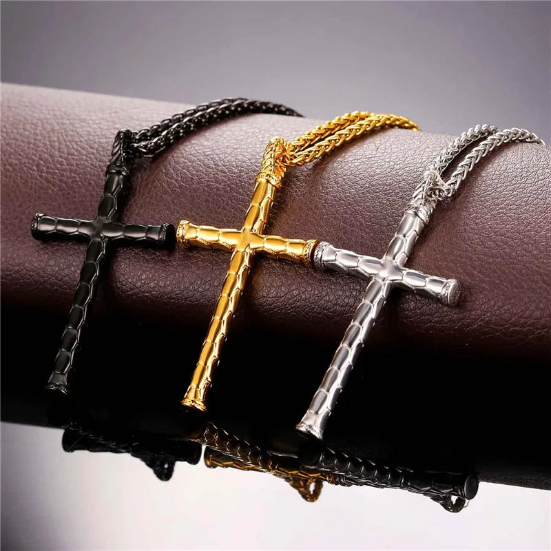 ChainsPro Cross Pendant Necklace – 316L Stainless Steel Christian Jewelry for Men & Women - Image 3