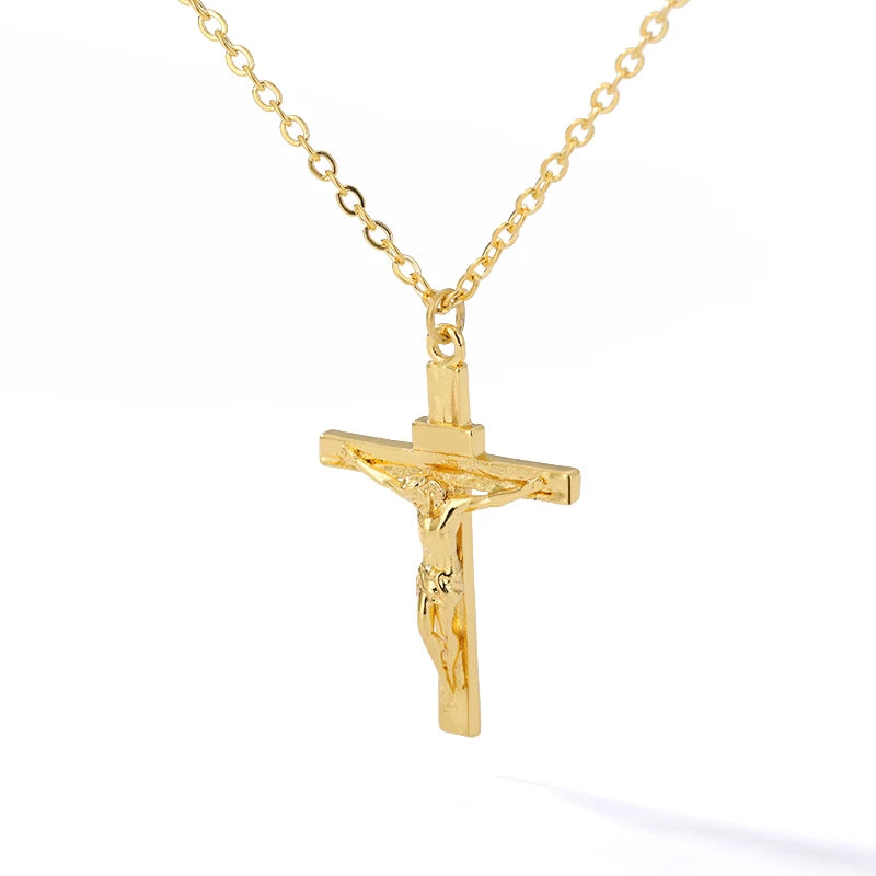 Christian Jesus Cross Necklace – Stainless Steel Choker Jewelry for Men & Women Short Description: - Image 11