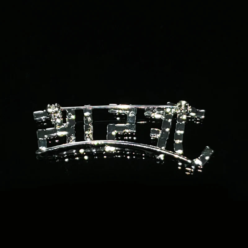 Crystal "Jesus" Word Lapel Pin – Handmade Rhinestone Brooch for Christians - Image 4