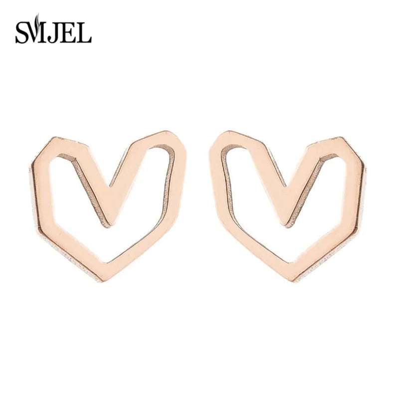 2025 Stainless Steel Jesus Cross Earrings – Men’s Christian Stud Jewelry with Heart Charm - Image 15