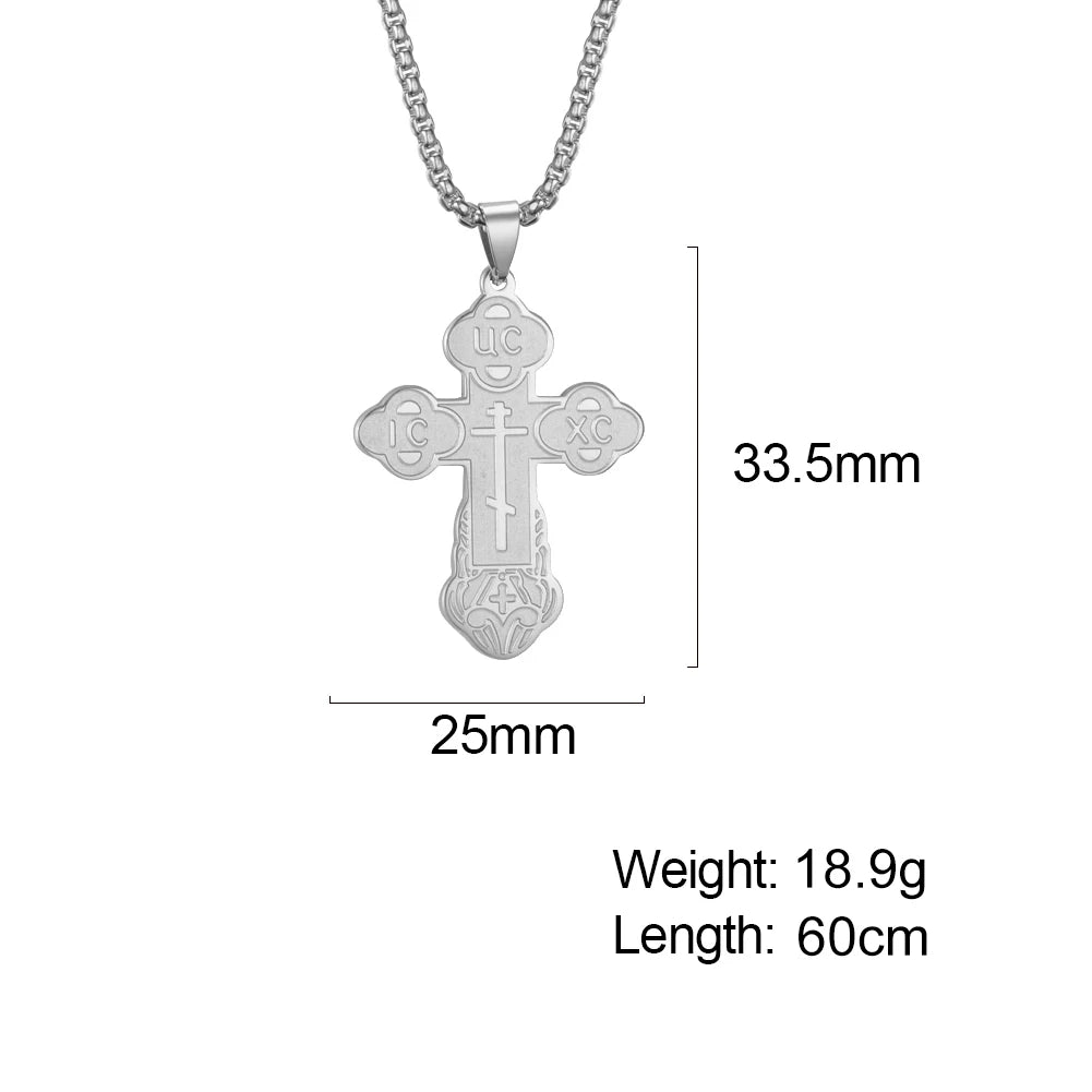 Dawapara Eastern Orthodox Serbian Cross Pendant Necklace – Stainless Steel Talisman Jewelry - Image 15
