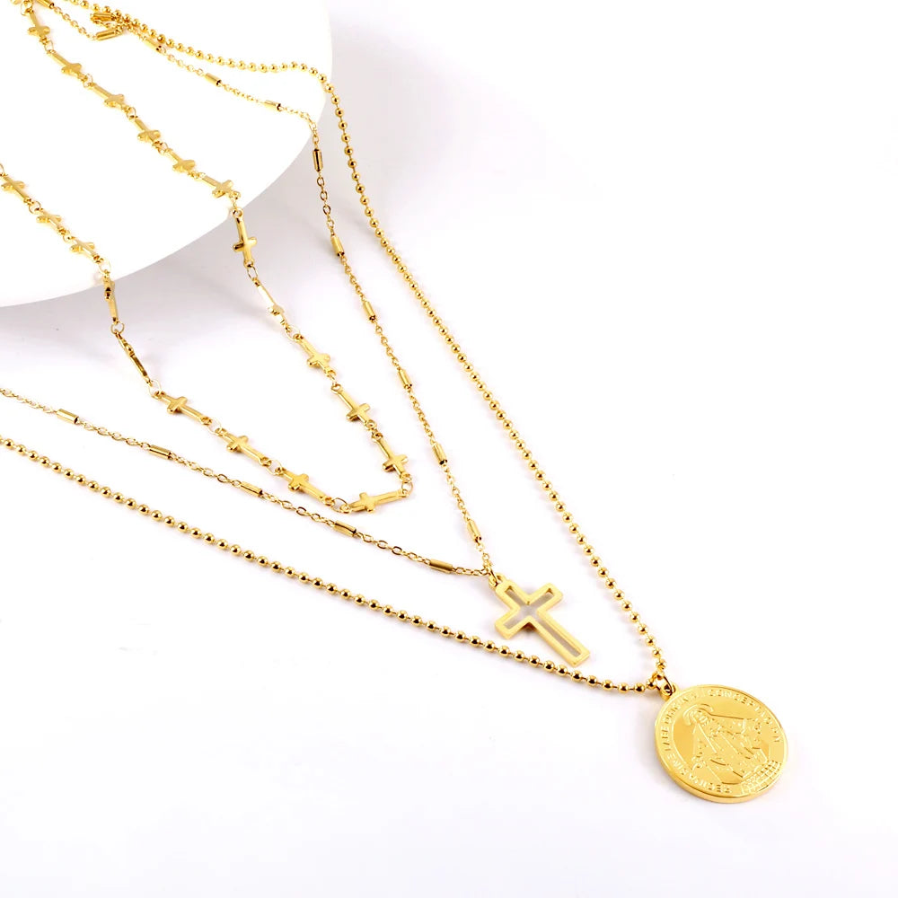 ASONSTEEL Stainless Steel Cross Pendant Necklace – Minimalist Unisex Jewelry for Men & Women - Image 4