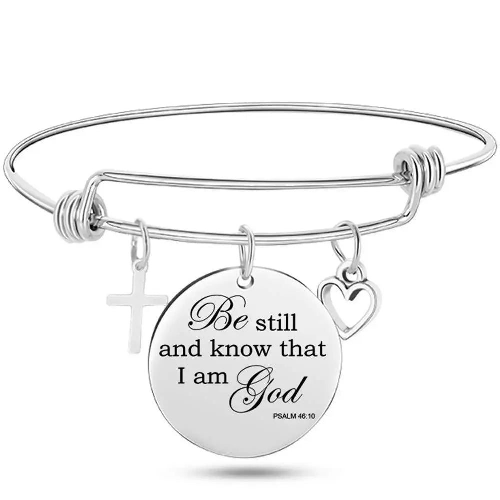 DAVINI Stainless Steel Adjustable Bible Verse Bangle – 20 Inspiring Christian Styles - Image 20