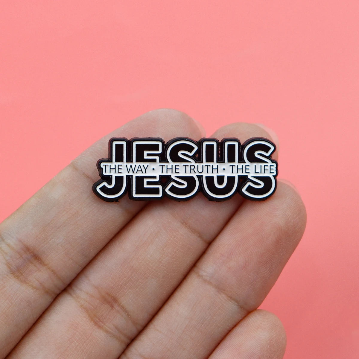 JESUS Way Truth Life Enamel Pin – Christian Lapel Brooch for Backpacks & Clothing - Image 3