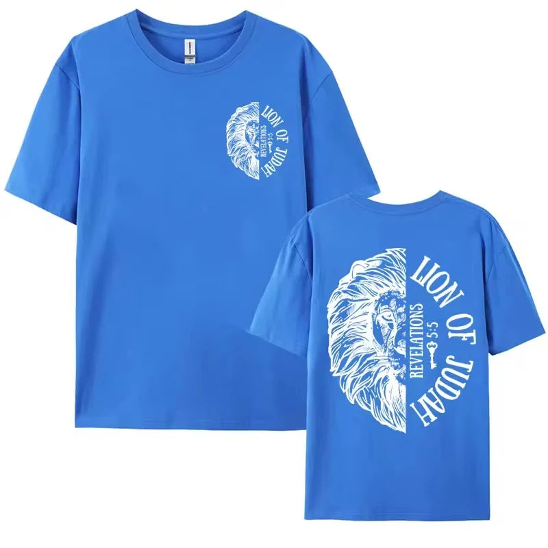 Lion of Judah "Jesus Loves You" T-Shirt – Aesthetic Christian Oversized Tee for Men & Women - Image 10