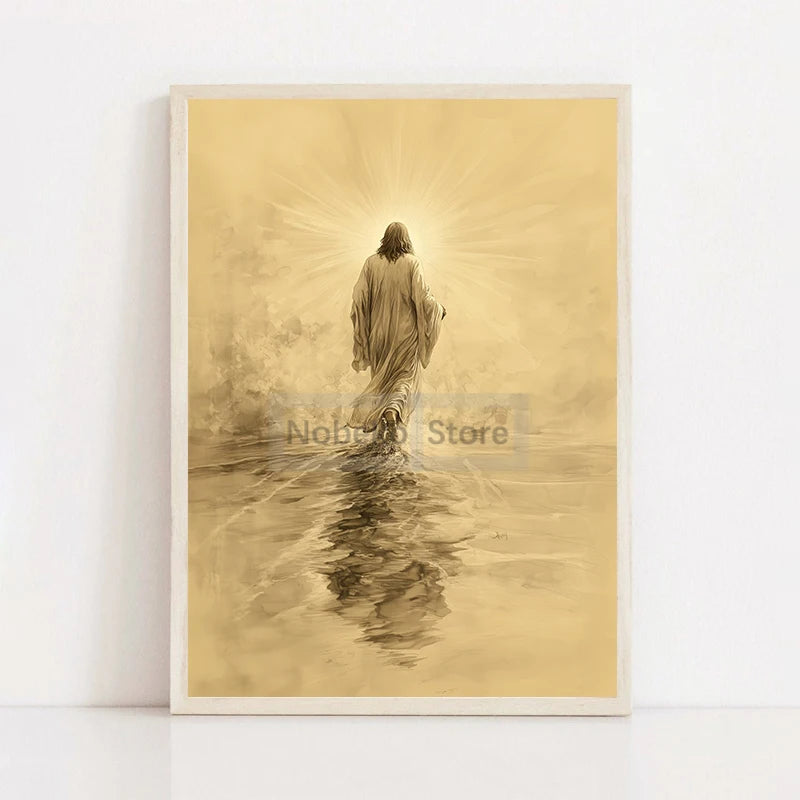 Modern Christian Jesus Poster – Bible Verse Canvas Wall Art Print - Image 16