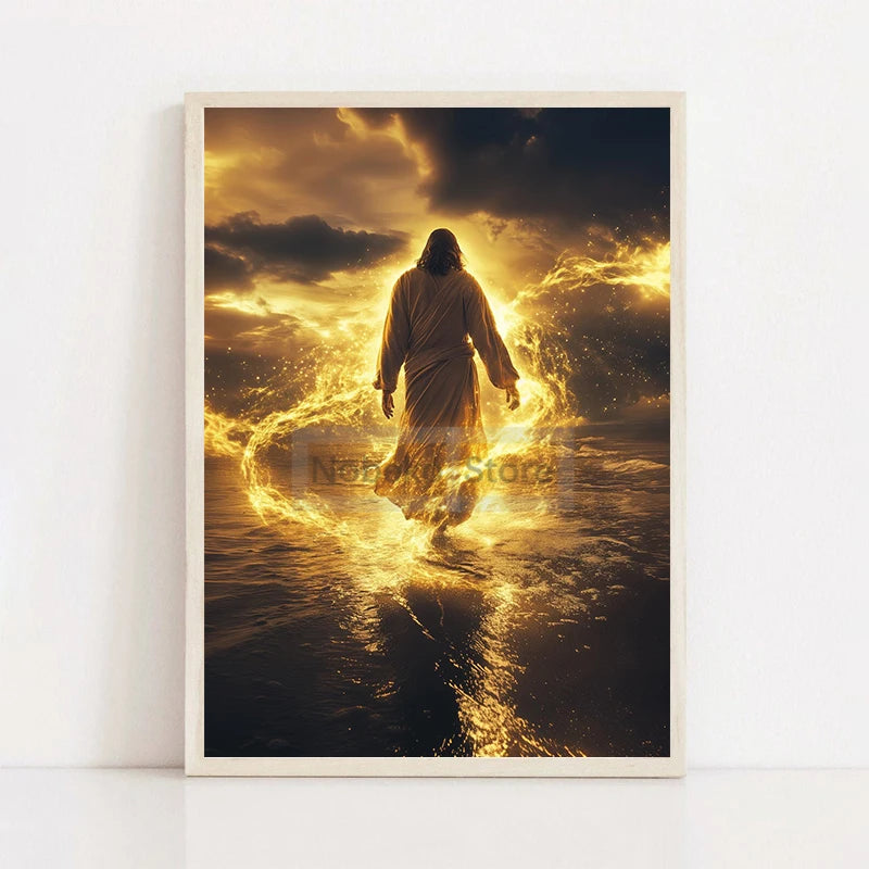 Modern Christian Jesus Poster – Bible Verse Canvas Wall Art Print - Image 18