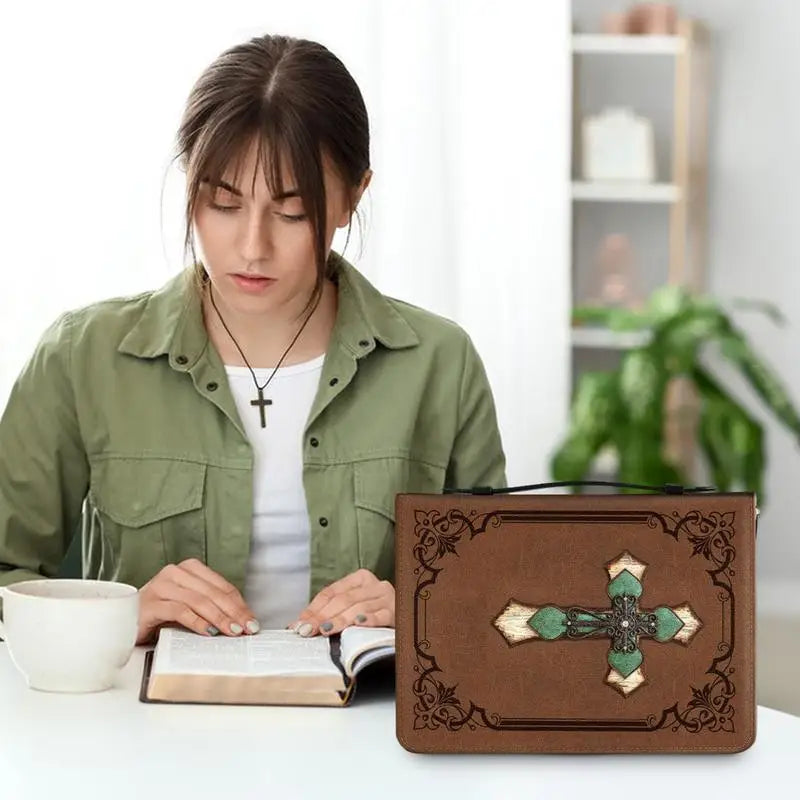 Creative Pattern Bible Tote Bag – Study Bible Cover with Handle - Image 2