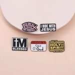 "May The Holy Spirit Be With You" Enamel Pin – Christian Quote Brooch for Believers