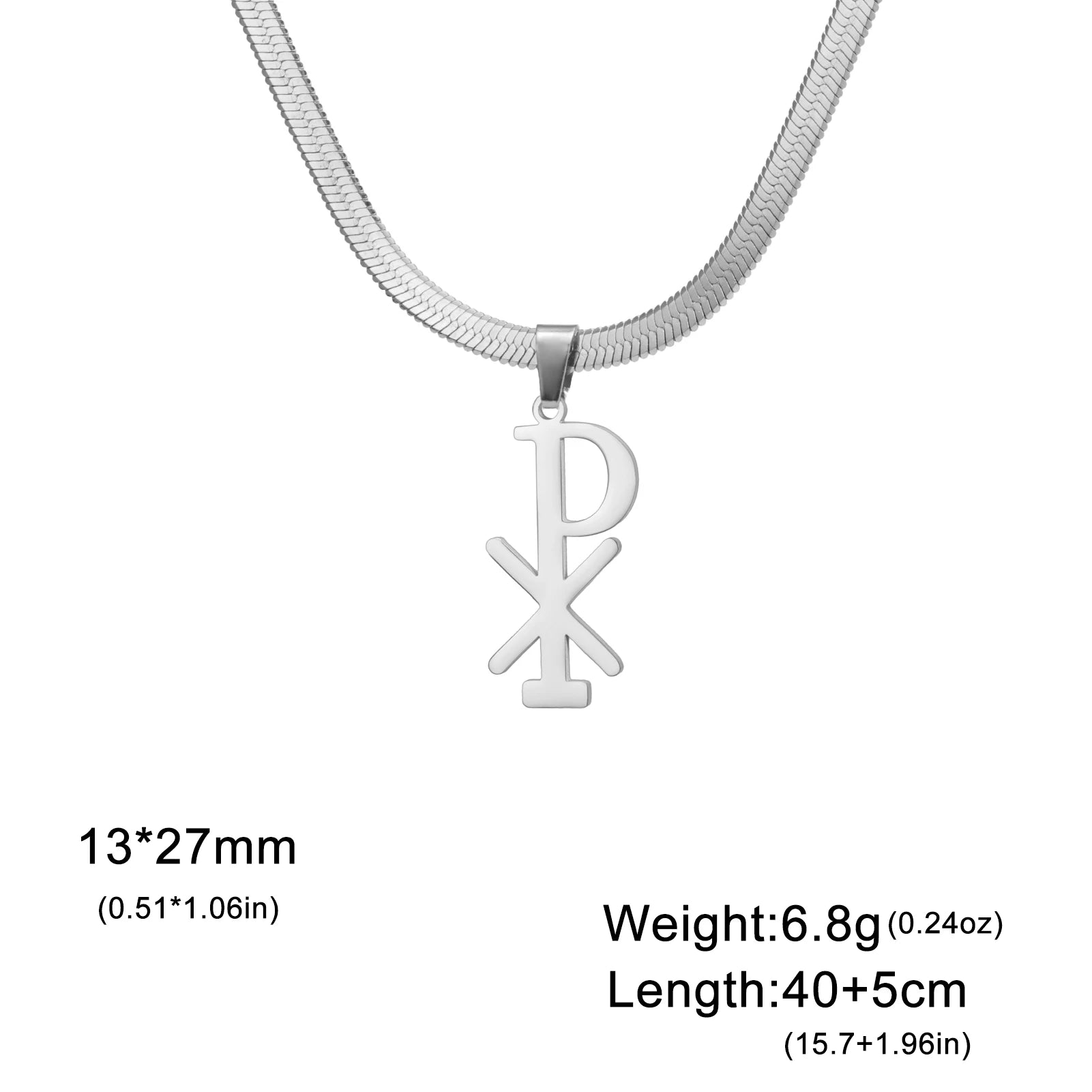 Chi Rho Necklace – Stainless Steel Christian Pendant for Men & Women - Image 10