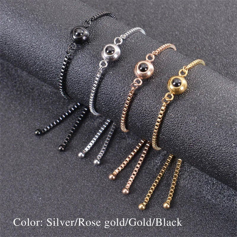 Custom Photo Projection Bracelet – Personalized “I Love You” Bracelet in 100 Languages - Image 3