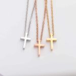 Mirror Polished Stainless Steel Mini Cross Necklace – Christian Jewelry Gift for Women & Girls