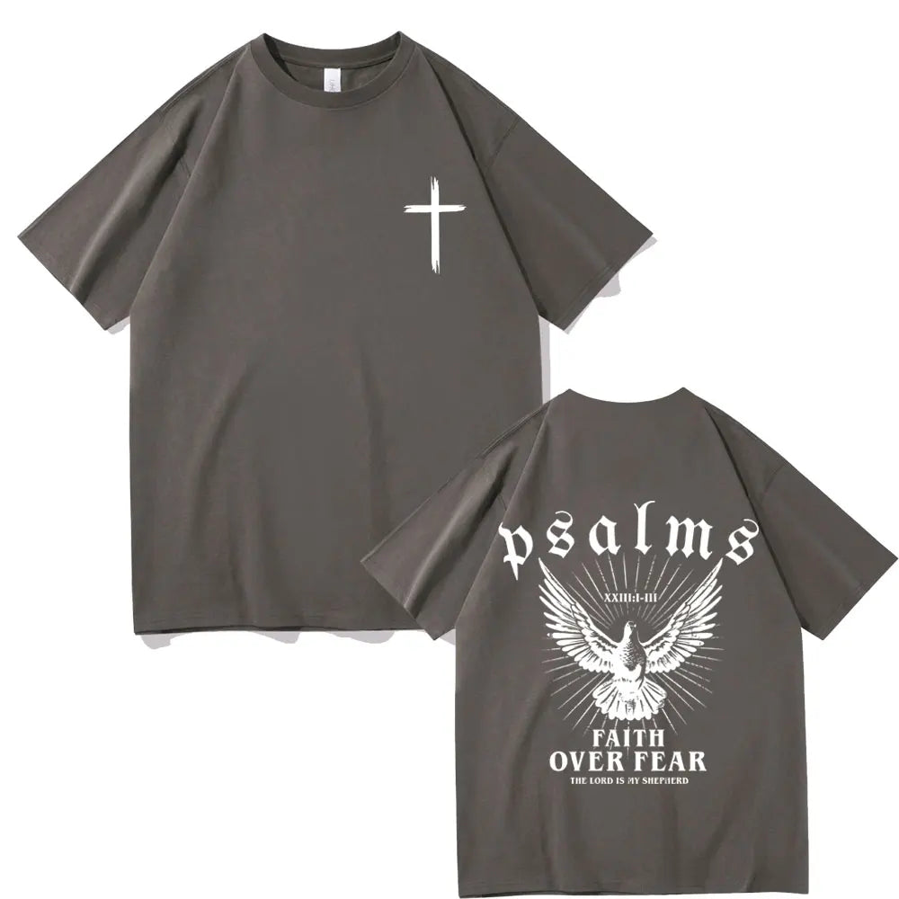 Jesus "Faith Over Fear" Dove T-Shirt – Christian Oversized Tee for Men & Women - Image 6
