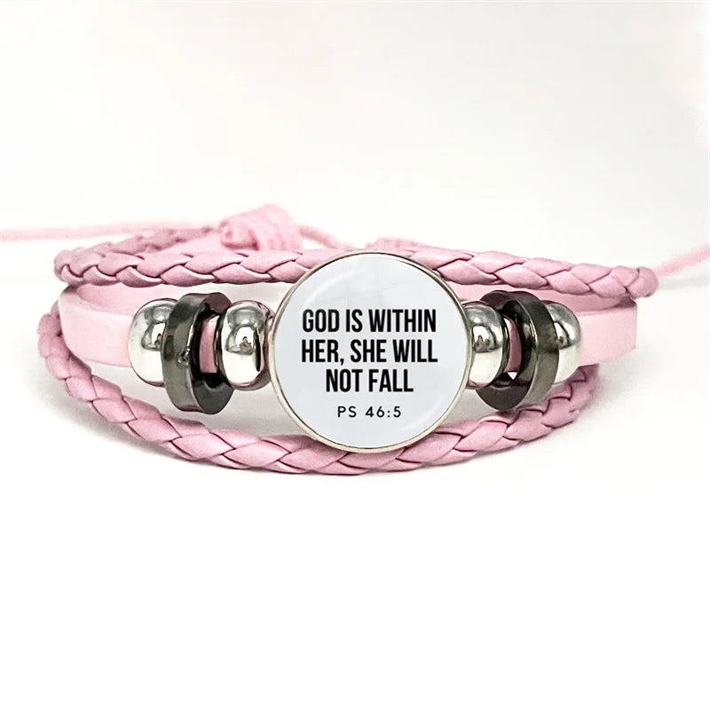 Bible Verse Faith Leather Bracelet – Handmade Multilayer Braided Christian Jewelry Gift - Image 14