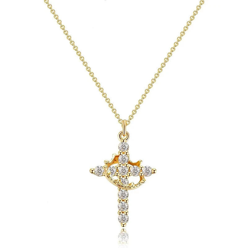 Exquisite Zircon Cross Pendant Necklace – Elegant Christian Jewelry Gift - Image 8