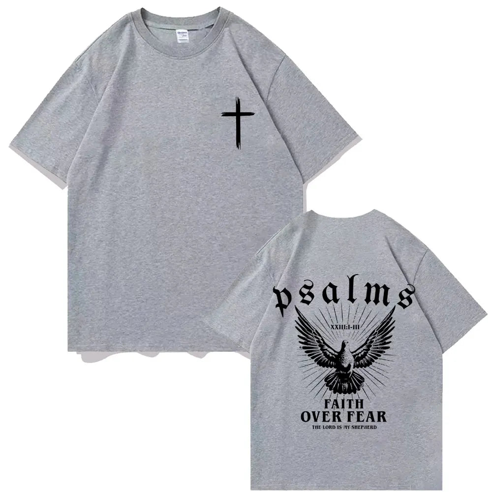 Jesus "Faith Over Fear" Dove T-Shirt – Christian Oversized Tee for Men & Women - Image 10
