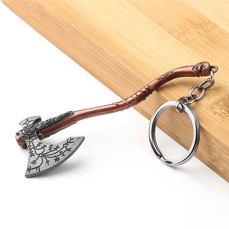 God of War Kratos Axe & Shield Keychain – Gaming-Inspired Pendant for Men & Women - Image 2