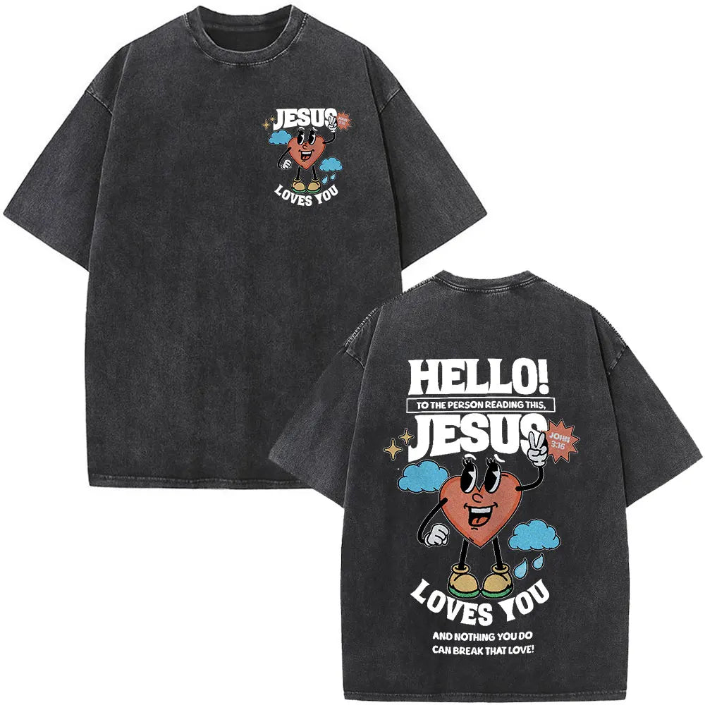 Christian Jesus Bible Verse Washed T-Shirt - Image 5
