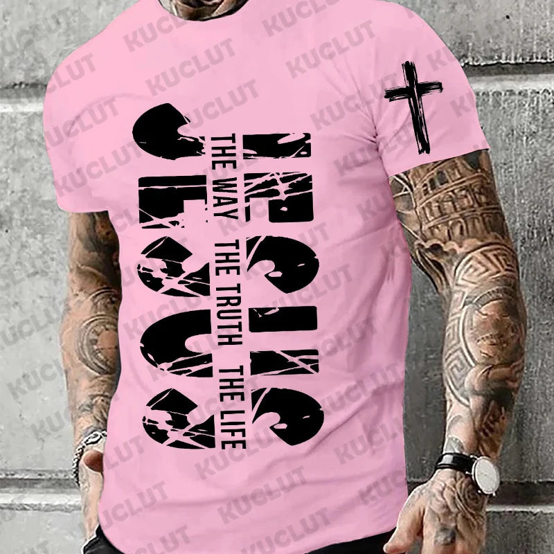 "Jesus – The Way, The Truth, The Life" T-Shirt – Retro Christian Streetwear for Men - Image 15