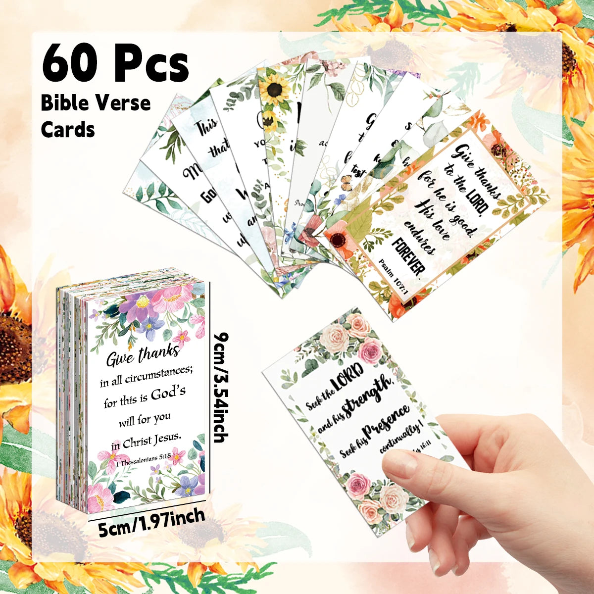 60pcs Bible Verse & Prayer Cards – Mini Scripture Cards for Women - Image 7