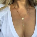 New Fashion Vintage Christian Cross Bohemia Rosary Pendant Necklace