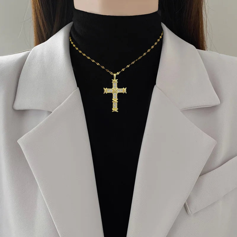 Cross Zircon Necklace - Image 5