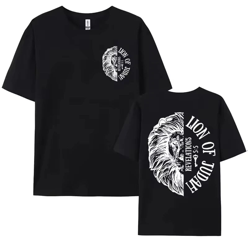 Lion of Judah "Jesus Loves You" T-Shirt – Aesthetic Christian Oversized Tee for Men & Women - Image 9
