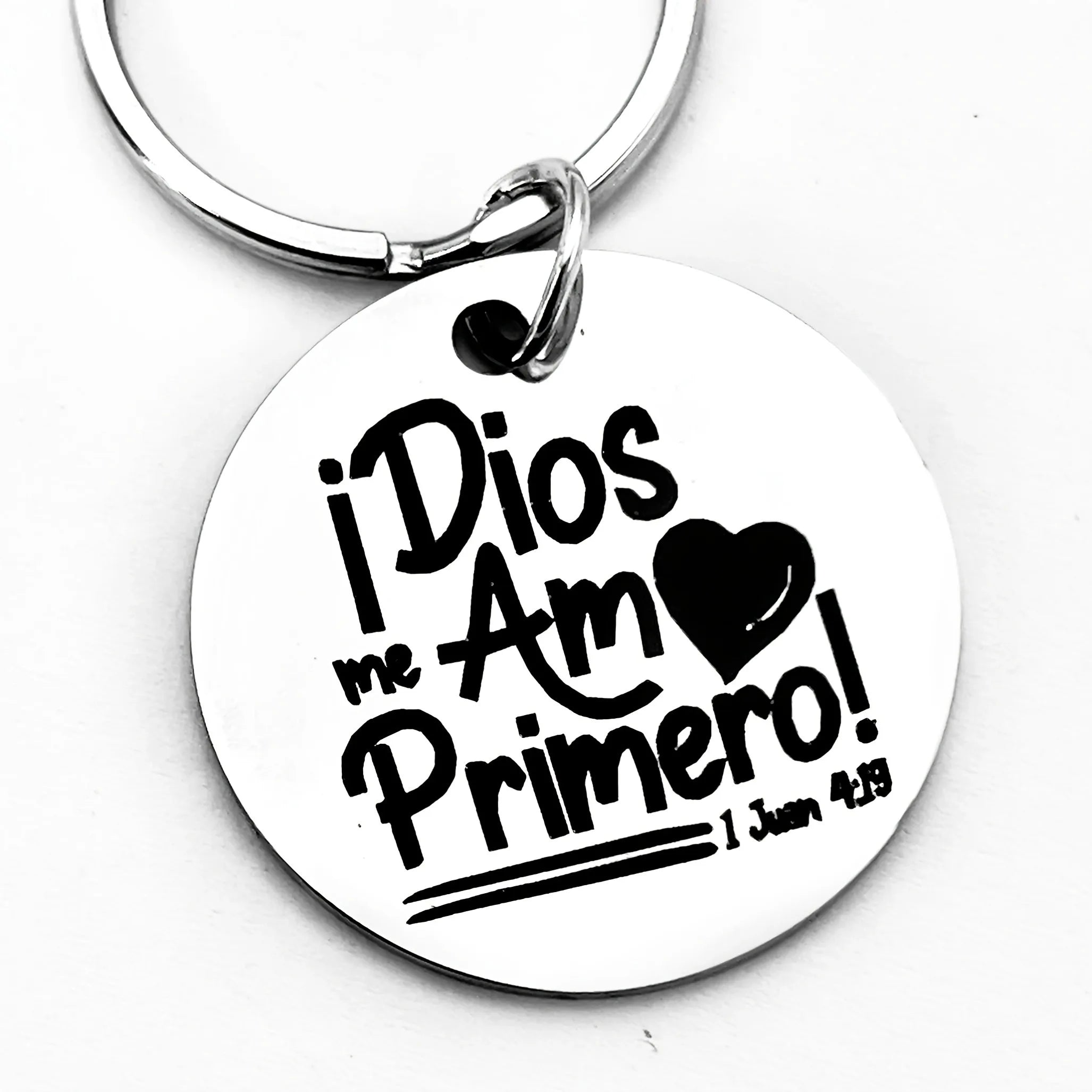 1 Pc Motivational Keychain – “¡Dios Me Amó Primero!” Christian Gift for Spanish Speakers - Image 2