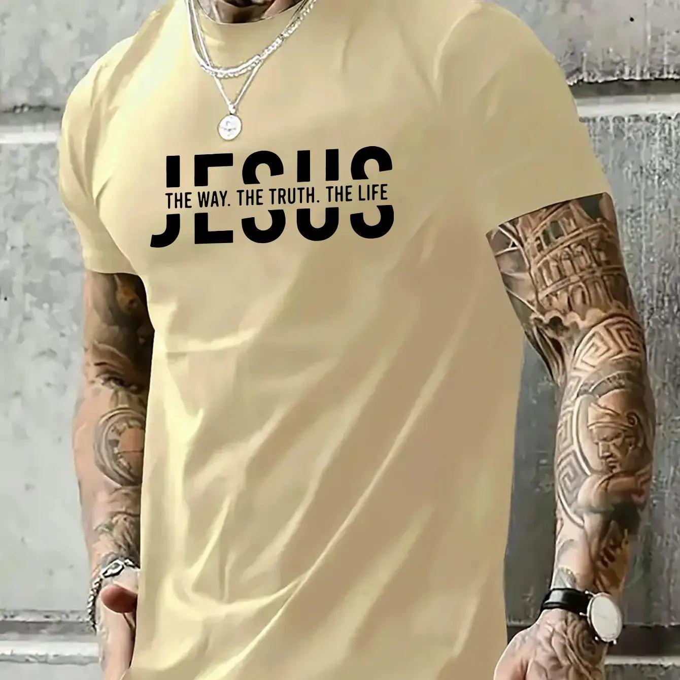 "Jesus – The Way, The Truth, The Life" T-Shirt – 100% Cotton Casual Summer Tee for Men - Image 9