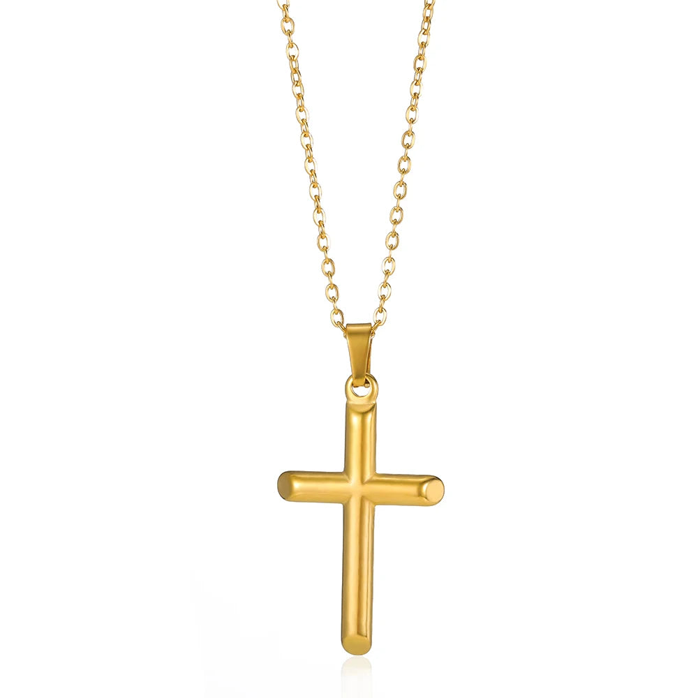 Christian Jesus Cross Necklace – Stainless Steel Choker Jewelry for Men & Women Short Description: - Image 13