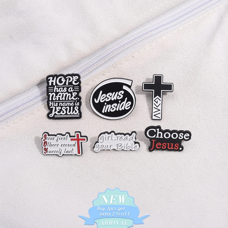 "Girl, Read Your Bible – Jesus Inside" Enamel Pin – Custom Christian Faith Brooch for Women - Image 2