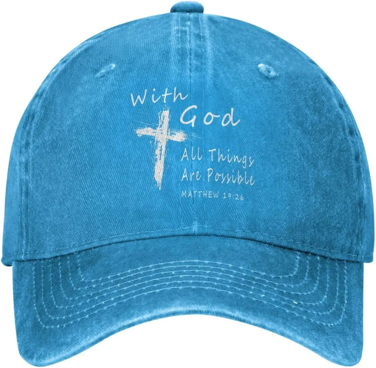 "With God All Things Are Possible" Baseball Cap – Unisex Christian Faith Hat