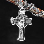INRI Jesus Cross Religious Amulet Necklace – Stainless Steel Pendant for Men & Women