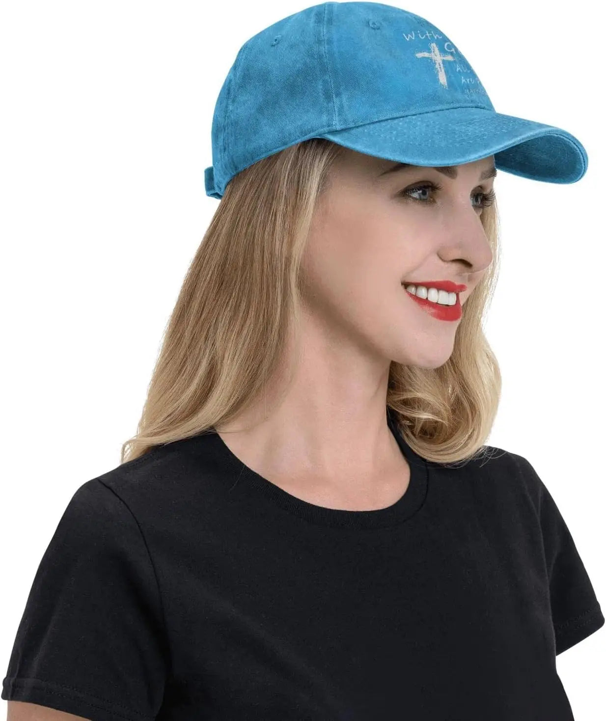 "With God All Things Are Possible" Baseball Cap – Unisex Christian Faith Hat - Image 5