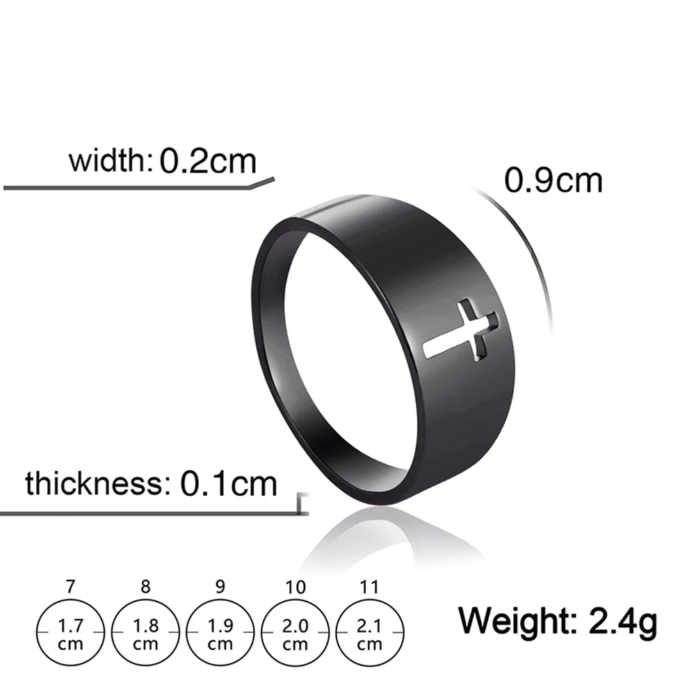 COOLTIME Gothic Cross Couple Rings - Image 15