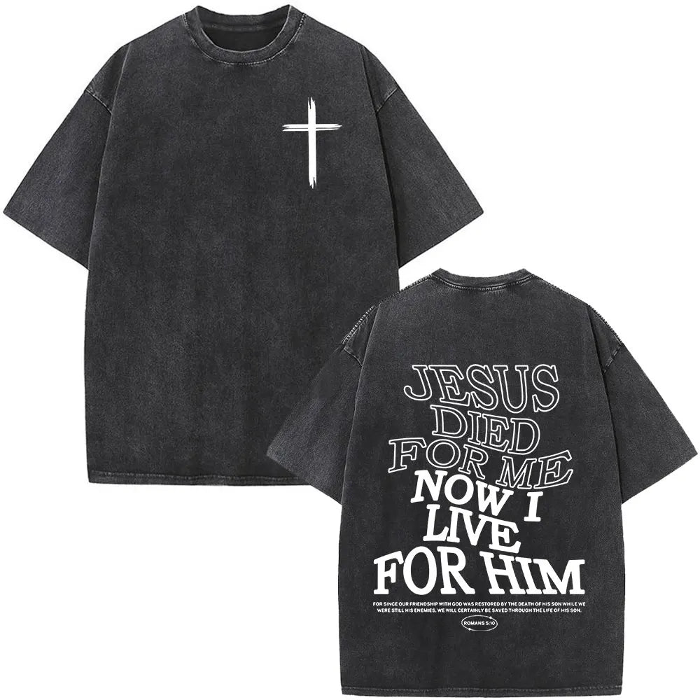 Christian Jesus Bible Verse Washed T-Shirt - Image 9