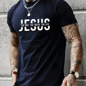 "Jesus β The Way, The Truth, The Life" T-Shirt β 100% Cotton Casual Summer Tee for Men