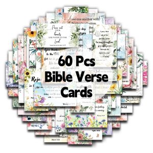 60pcs Bible Scripture & Inspirational Quote Cards