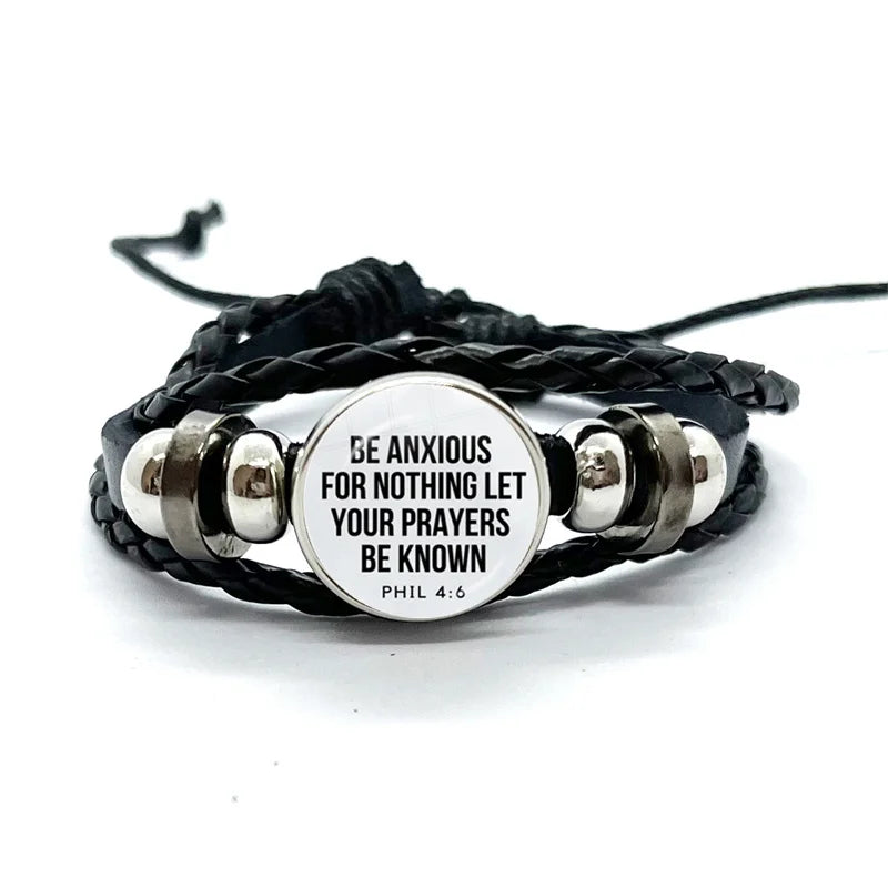 Bible Verse Faith Leather Bracelet – Handmade Multilayer Braided Christian Jewelry Gift - Image 16